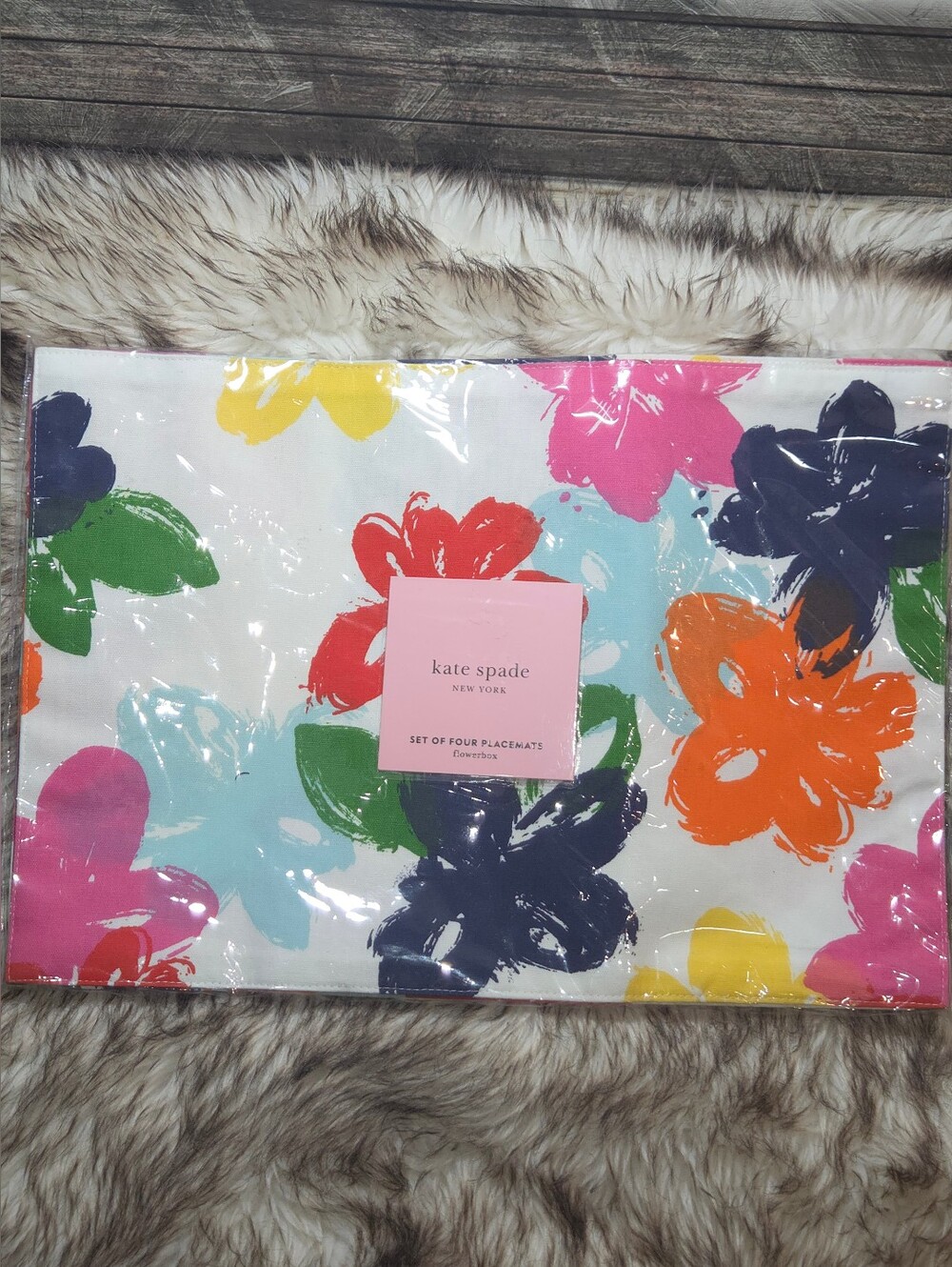 Kate Spade New York Flowerbox Set of Four Placemats - NWT